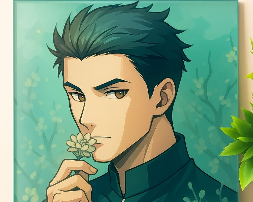 anime glass painting