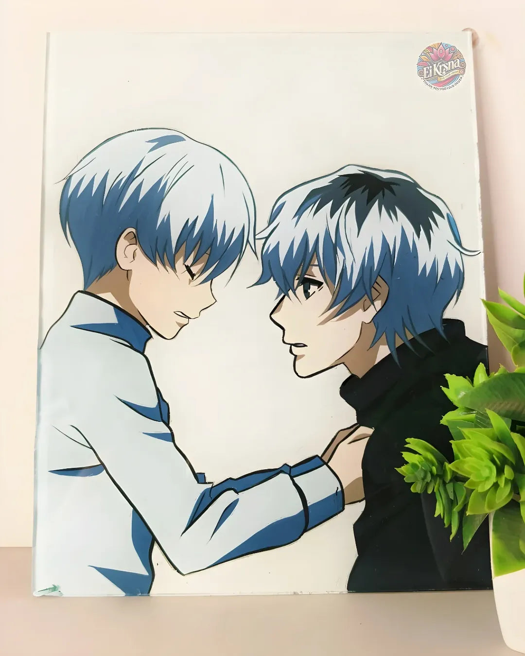 ken kaneki glass painting 